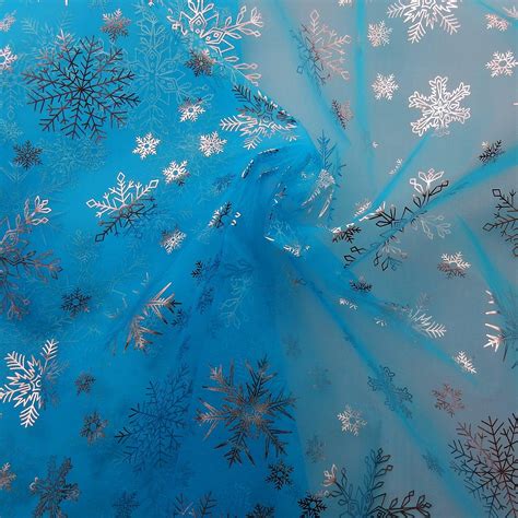 metallic snowflake organza fabric|Amazon.com: Snowflake Organza Fabric.